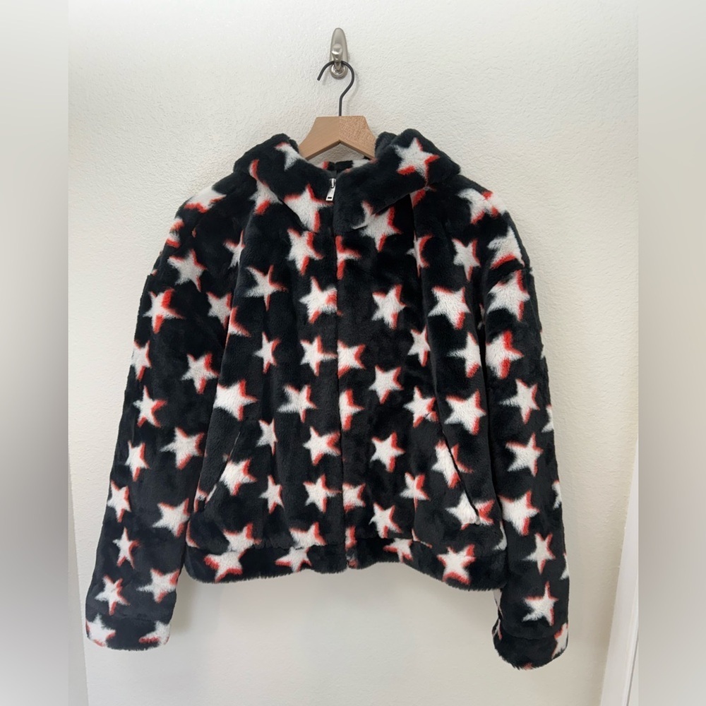 UGG Mandy Star Faux Fur Jacket Large